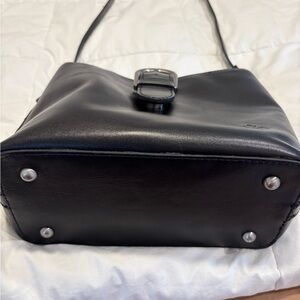Patricia Nash Black Leather Crossbody Bag, leather, medium sized